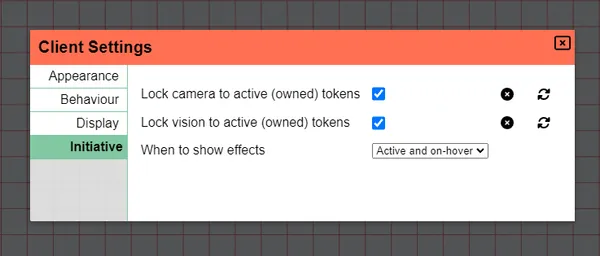 Initiative Settings